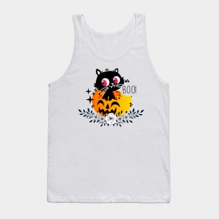 Cat In A Pumpkin Tank Top